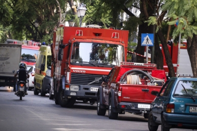 Ανατροπή πυροσβεστικού